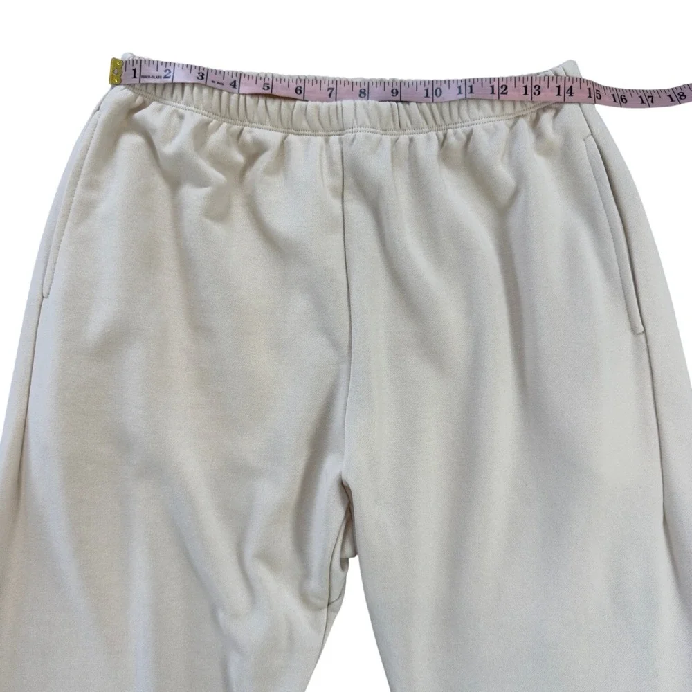 Naked Wardrobe Large Cream Beige‎ French Terry Sweatpants New Large Cotton L